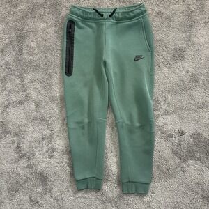 Nike Tech Fleece Joggers Boys Youth Medium Green Drawstring Sweatpants